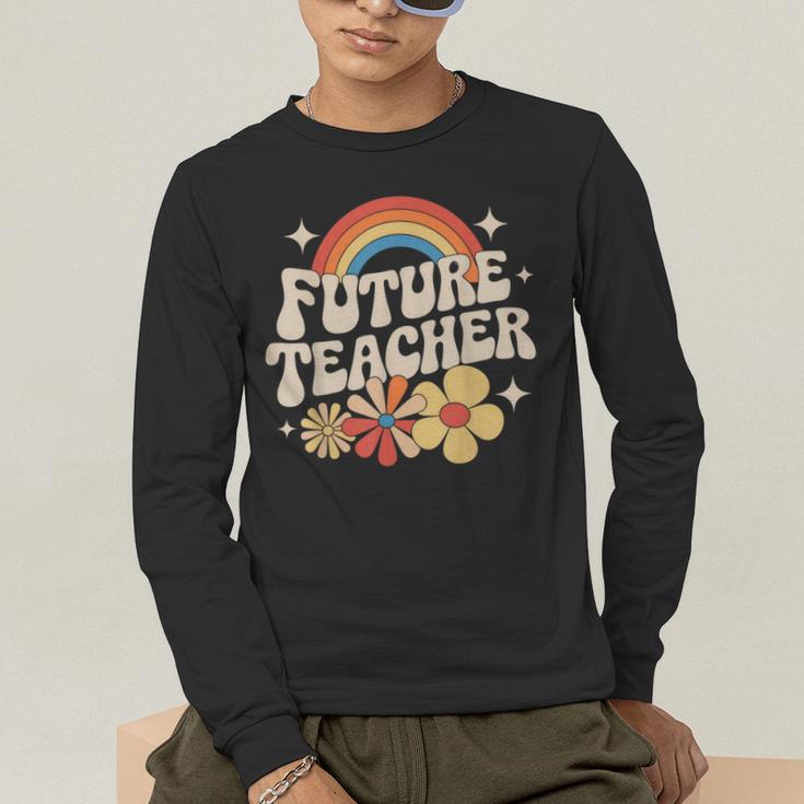 Future Teacher Kids Youth Girls Rainbow Pre-k Kindergarten Men's Long Sleeve T-Shirt, funny gift Future Teacher Kids Youth Girls Rainbow Pre-k Kindergarten Men's Long Sleeve T-Shirt, funny gift