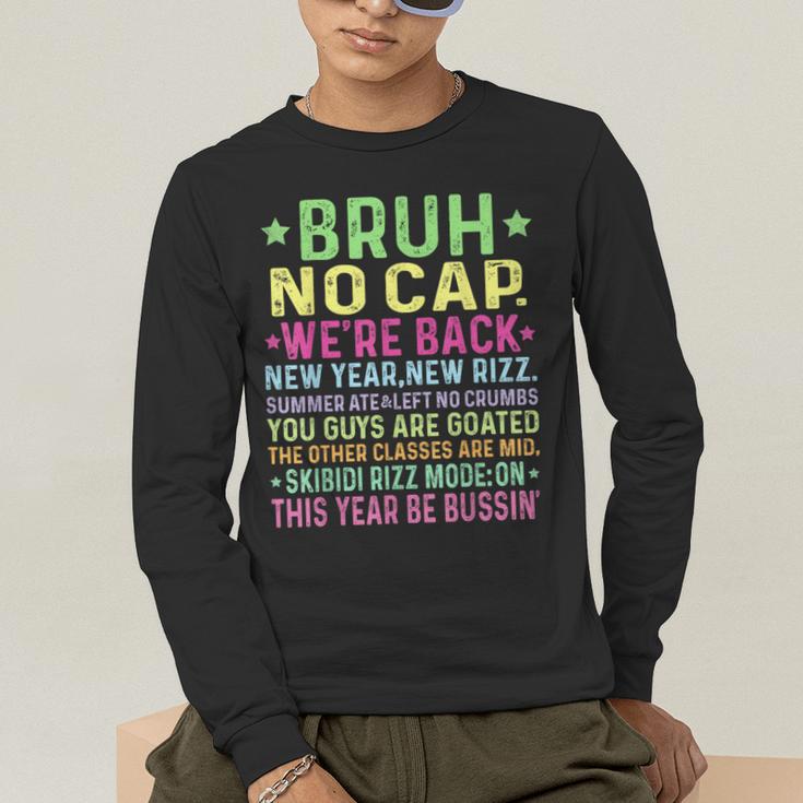 Gen A Slang Teachers Happy 1st Day Of School 2025 Students Men's Long Sleeve T-Shirt, funny gift