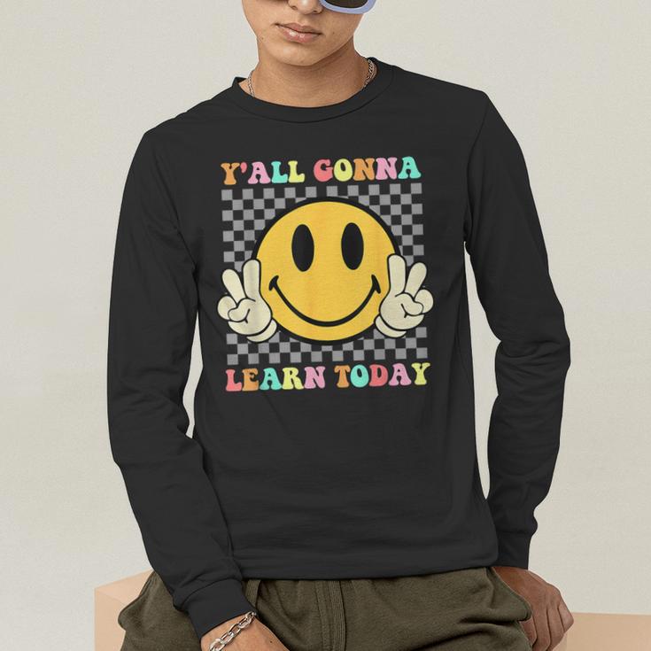 You All Gonna Learn Today Shirt Retro Groovy Teacher Life Men's Long Sleeve T-Shirt, funny gift You All Gonna Learn Today Shirt Retro Groovy Teacher Life Men's Long Sleeve T-Shirt, funny gift