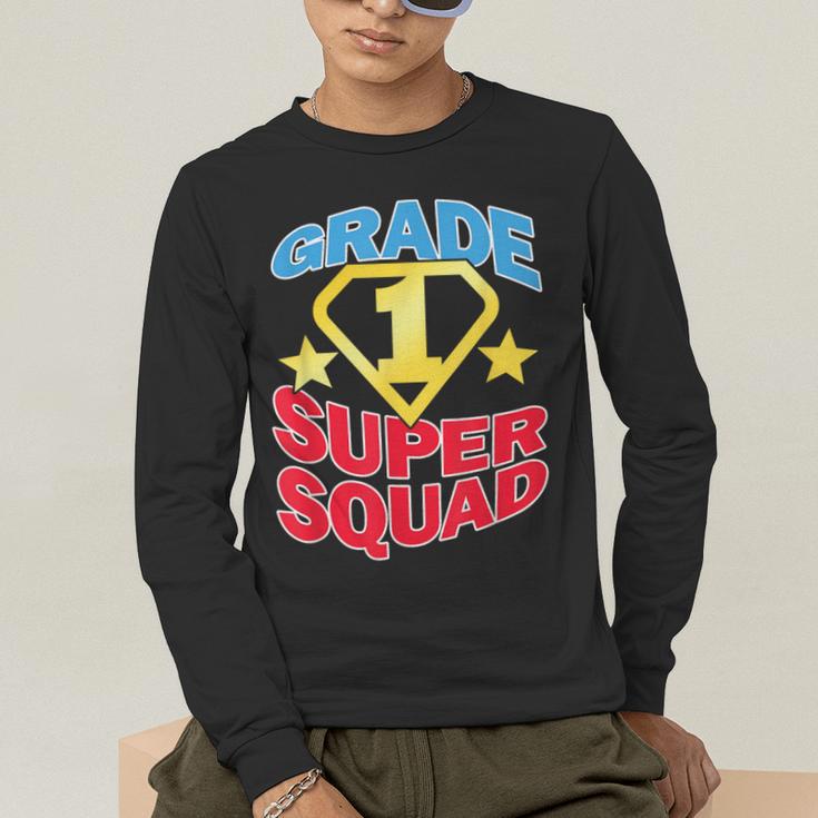 Grade 1 Super Squad Superhero Teacher Team Men's Long Sleeve T-Shirt, funny gift Grade 1 Super Squad Superhero Teacher Team Men's Long Sleeve T-Shirt, funny gift