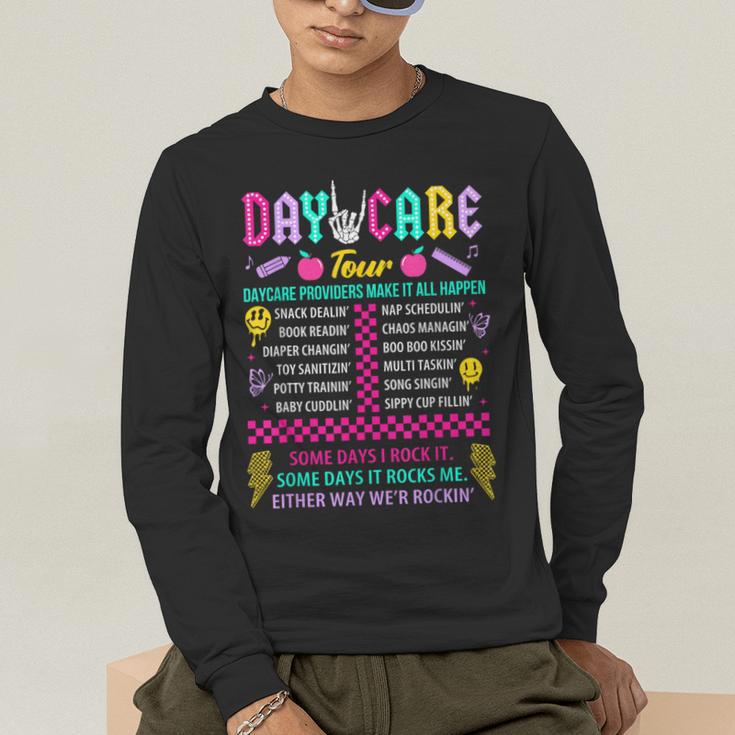 Groovy Day Care Some Days I Rock It Day Care Teacher Life Men's Long Sleeve T-Shirt, funny gift