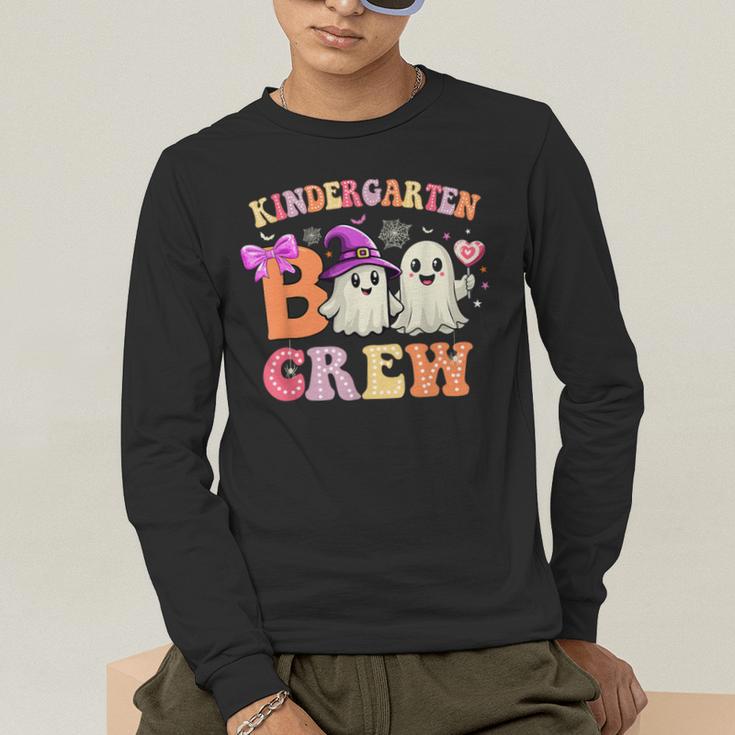 Groovy Kindergarten Boo Crew Kinder Halloween Teacher Kids Men's Long Sleeve T-Shirt, funny gift Groovy Kindergarten Boo Crew Kinder Halloween Teacher Kids Men's Long Sleeve T-Shirt, funny gift