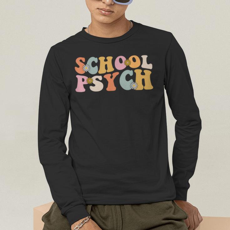 Groovy Retro School Psych Teacher School Psychologist For Men Women Girls Kids Men's Long Sleeve T-Shirt, funny gift Groovy Retro School Psych Teacher School Psychologist For Men Women Girls Kids Men's Long Sleeve T-Shirt, funny gift