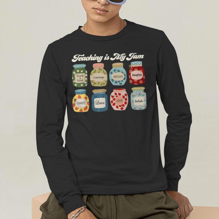 Groovy Teaching Is My Jam Teacher Appreciation Men's Long Sleeve T-Shirt, funny gift Groovy Teaching Is My Jam Teacher Appreciation Men's Long Sleeve T-Shirt, funny gift