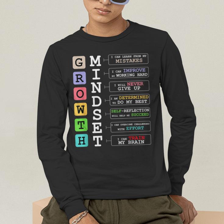 Growth Mindset Shirt Positive School Classroom Teacher Men's Long Sleeve T-Shirt, funny gift Growth Mindset Shirt Positive School Classroom Teacher Men's Long Sleeve T-Shirt, funny gift
