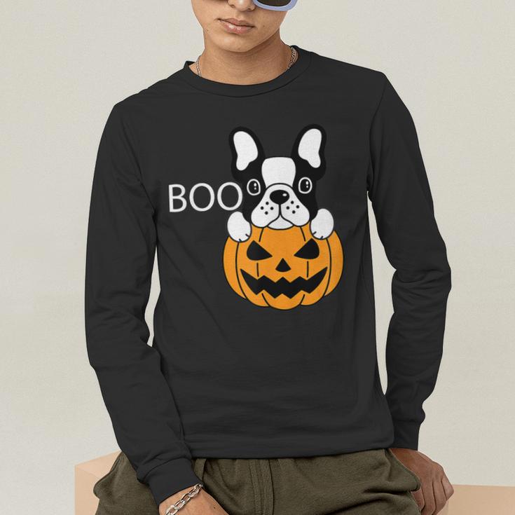 The Halloween Boston Terrier Men's Long Sleeve T-Shirt, funny gift