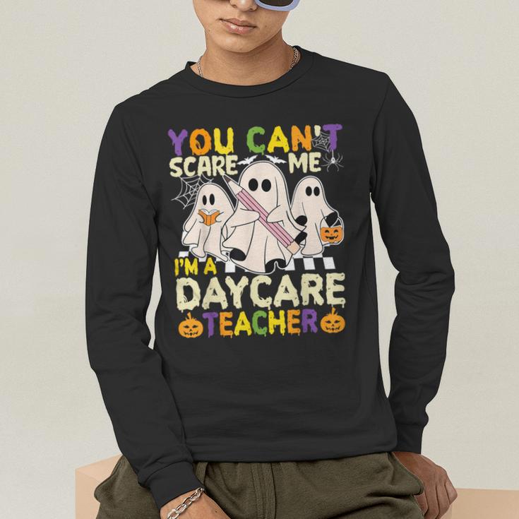 Halloween You Can't Scare Me I'm a Daycare Teacher Ghost Men's Long Sleeve T-Shirt, funny gift Halloween You Can't Scare Me I'm a Daycare Teacher Ghost Men's Long Sleeve T-Shirt, funny gift