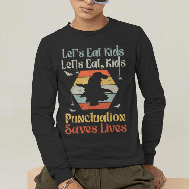 Halloween Lets Eat Kids English Teacher Costume Women Men's Long Sleeve T-Shirt, funny gift Halloween Lets Eat Kids English Teacher Costume Women Men's Long Sleeve T-Shirt, funny gift