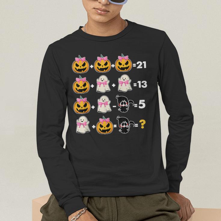 Halloween Math Teacher Men Women Order Of Operations Men's Long Sleeve T-Shirt, funny gift