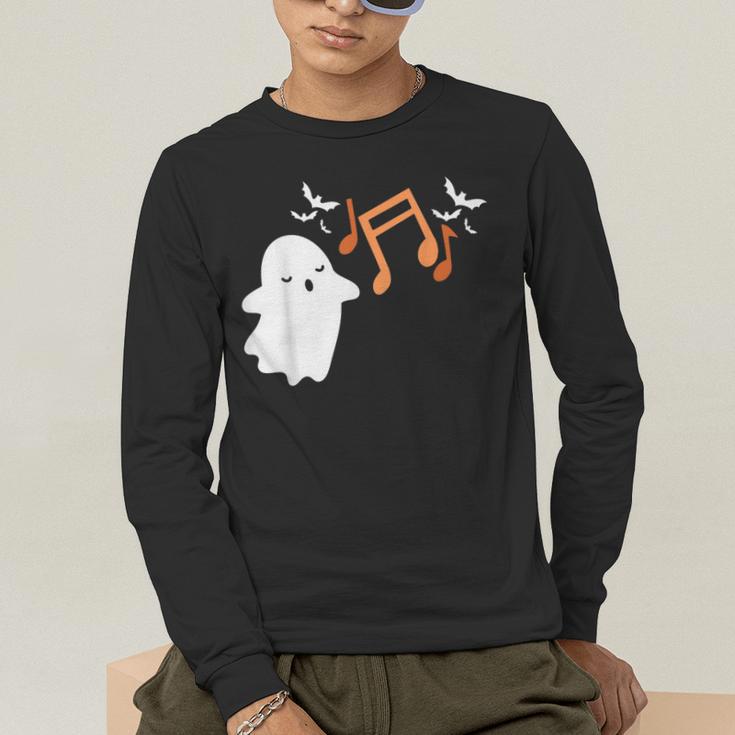 Halloween Music Note Ghost Teacher Fall Musical Instrument Men's Long Sleeve T-Shirt, funny gift Halloween Music Note Ghost Teacher Fall Musical Instrument Men's Long Sleeve T-Shirt, funny gift