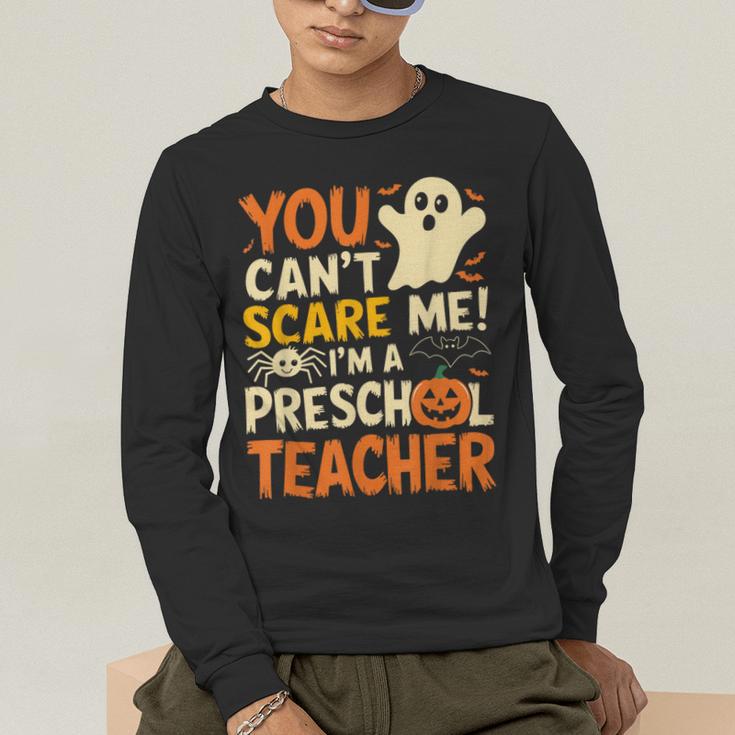 Halloween Preschool Teacher You Can't Scare Me Im A Teacher Men's Long Sleeve T-Shirt, funny gift Halloween Preschool Teacher You Can't Scare Me Im A Teacher Men's Long Sleeve T-Shirt, funny gift