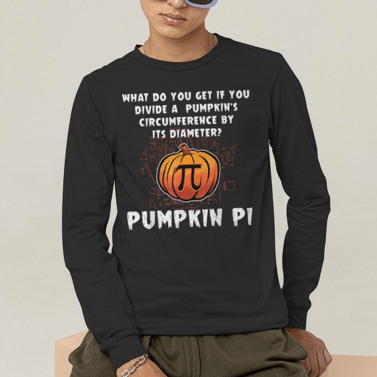 Halloween Pumpkin Pi Math Geometry Teachers Students For Men Women Kids Men's Long Sleeve T-Shirt, funny gift