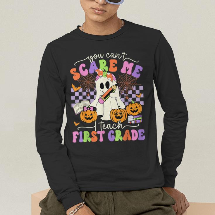 Halloween Teacher You Can't Scare Me I Teach First Grade Men's Long Sleeve T-Shirt, funny gift Halloween Teacher You Can't Scare Me I Teach First Grade Men's Long Sleeve T-Shirt, funny gift