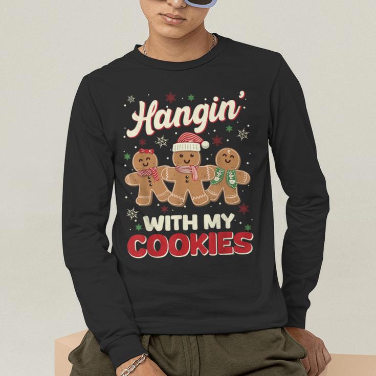 Hangin With My Cookies Gingerbread Man Xmas Teacher Men's Long Sleeve T-Shirt, funny gift Hangin With My Cookies Gingerbread Man Xmas Teacher Men's Long Sleeve T-Shirt, funny gift