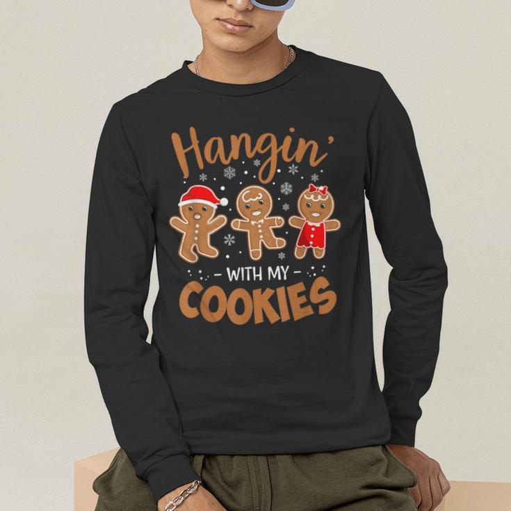 Hangin With My Cookies Gingerbread Women Christmas Teacher Men's Long Sleeve T-Shirt, funny gift Hangin With My Cookies Gingerbread Women Christmas Teacher Men's Long Sleeve T-Shirt, funny gift