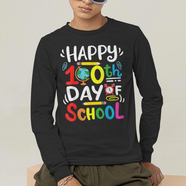 Happy 100th Day Of School 100 Days Of School Teacher Student Men's Long Sleeve T-Shirt, funny gift Happy 100th Day Of School 100 Days Of School Teacher Student Men's Long Sleeve T-Shirt, funny gift