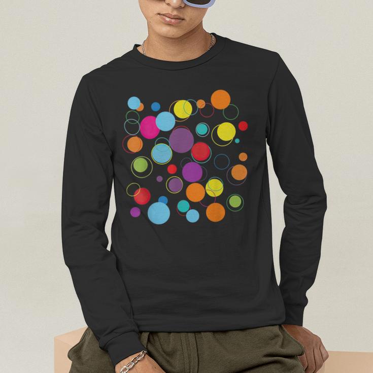 Happy Dot Day Colorful Polka Dot Art Teacher Student Kids Men's Long Sleeve T-Shirt, funny gift