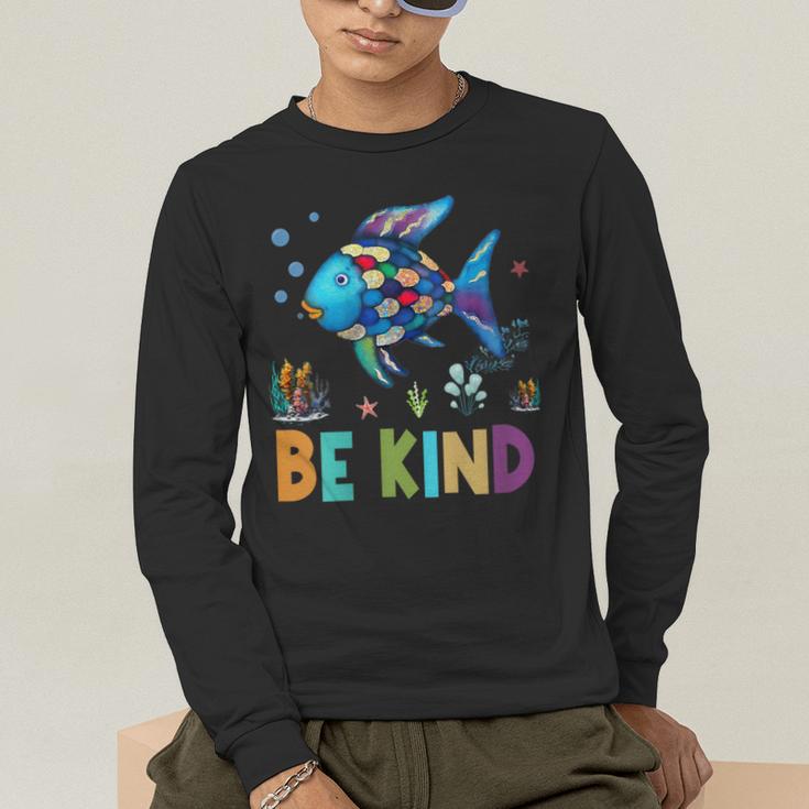 Happy First Day Of School Fish Rainbows Teacher Be Kind Men's Long Sleeve T-Shirt, funny gift Happy First Day Of School Fish Rainbows Teacher Be Kind Men's Long Sleeve T-Shirt, funny gift