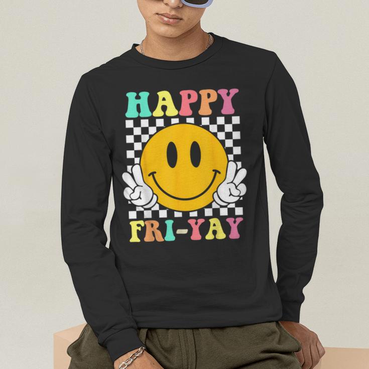 Happy Fri-Yay Teacher Friday Weekend School Men's Long Sleeve T-Shirt, funny gift