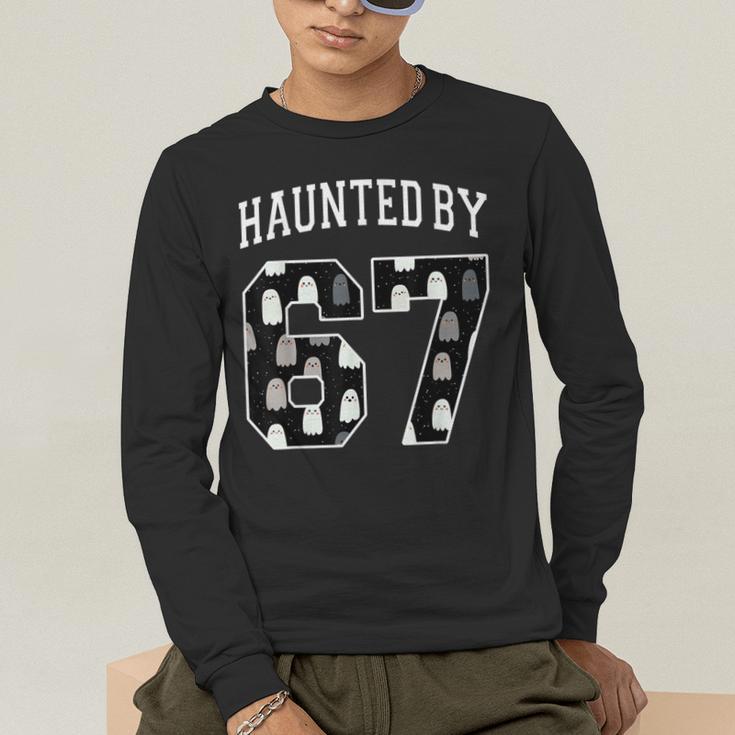 Haunted By 6 7 67 Six Seven Halloween Teacher Mom Men's Long Sleeve T-Shirt, funny gift Haunted By 6 7 67 Six Seven Halloween Teacher Mom Men's Long Sleeve T-Shirt, funny gift