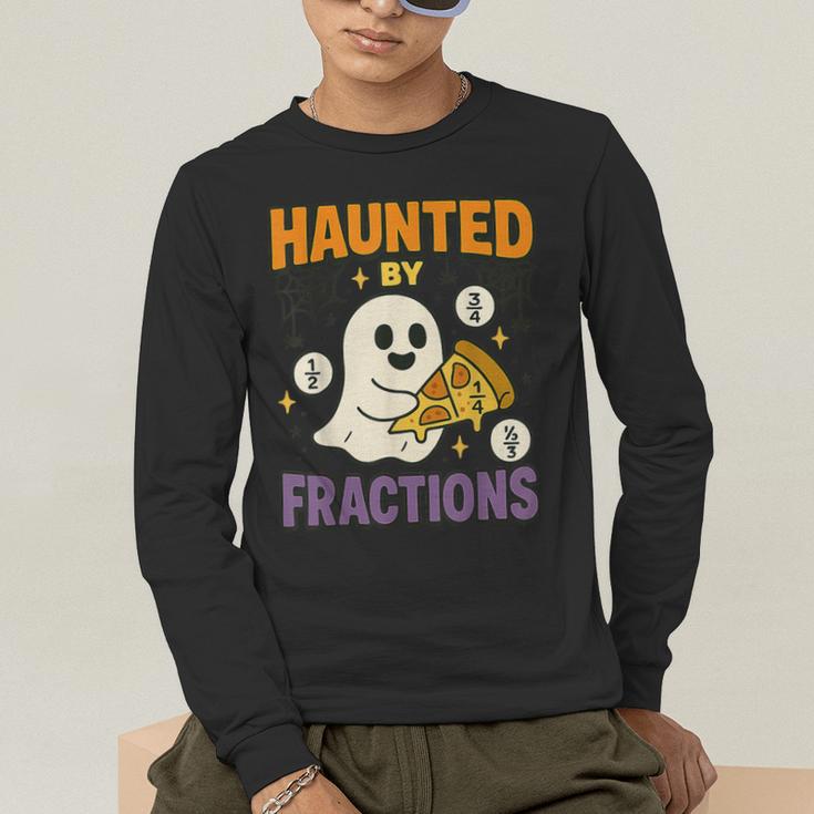 Haunted By Fractions Math Halloween Teacher Men's Long Sleeve T-Shirt, funny gift Haunted By Fractions Math Halloween Teacher Men's Long Sleeve T-Shirt, funny gift