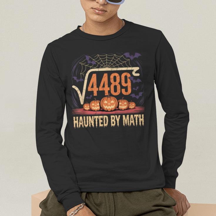 Haunted By Math 67 Meme Math Teacher Square Root 4489 Men's Long Sleeve T-Shirt, funny gift