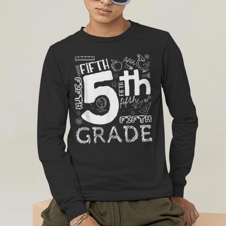 Hello 5th Grade Here I Come Teacher Fifth Grade Boys Girls Men's Long Sleeve T-Shirt, funny gift