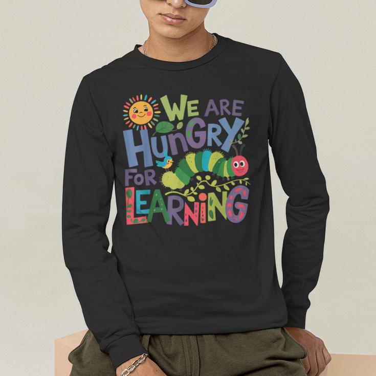 We Are Hungry For Learning Teacher Life Back To School Men's Long Sleeve T-Shirt, funny gift We Are Hungry For Learning Teacher Life Back To School Men's Long Sleeve T-Shirt, funny gift