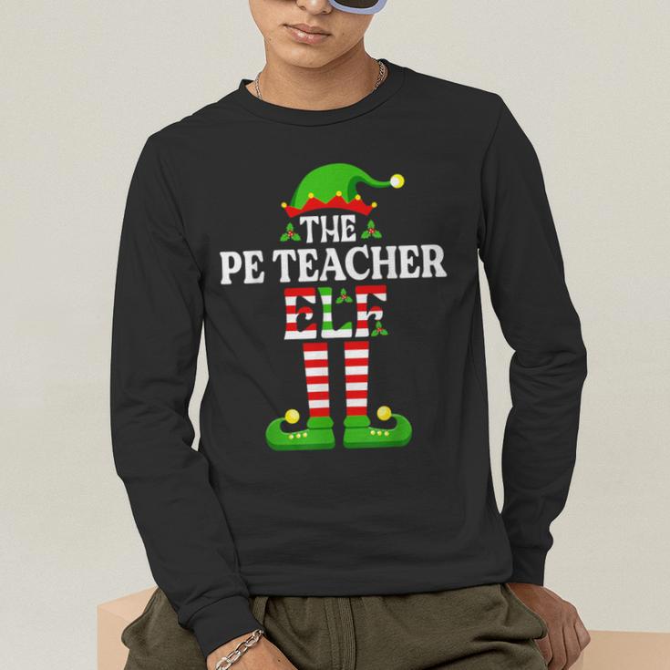 I'm The PE Teacher Elf Christmas Family Matching Men's Long Sleeve T-Shirt, funny gift