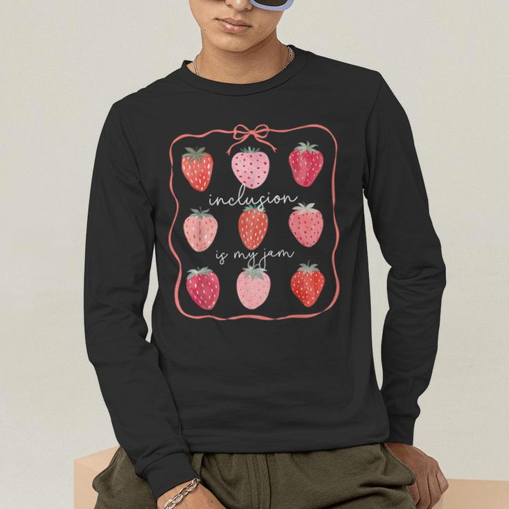 Inclusion Is My Jam Special Education Teacher Autism SPED Men's Long Sleeve T-Shirt, funny gift