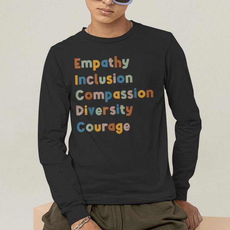 Inclusive Teacher Diversity Inclusion Empathy Teacher Team Men's Long Sleeve T-Shirt, funny gift Inclusive Teacher Diversity Inclusion Empathy Teacher Team Men's Long Sleeve T-Shirt, funny gift