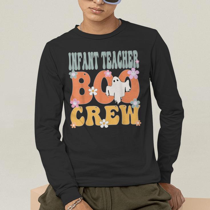 Infant Teacher Boo Crew Ghost Groovy Halloween For Women Men's Long Sleeve T-Shirt, funny gift Infant Teacher Boo Crew Ghost Groovy Halloween For Women Men's Long Sleeve T-Shirt, funny gift