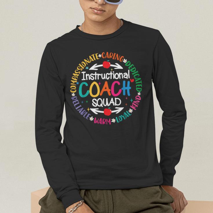 Instructional Coach Squad Teacher Assistant Support Team Men's Long Sleeve T-Shirt, funny gift