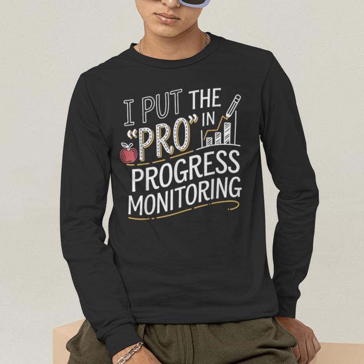 Intervention Teacher Progress Monitoring Intervention Men's Long Sleeve T-Shirt, funny gift
