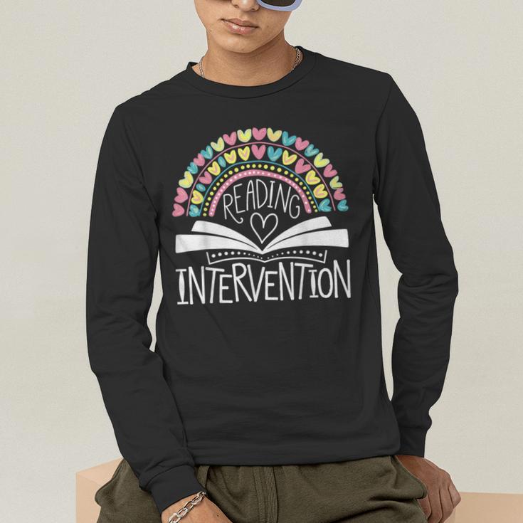 Intervention Teacher Reading Intervention Men's Long Sleeve T-Shirt, funny gift Intervention Teacher Reading Intervention Men's Long Sleeve T-Shirt, funny gift