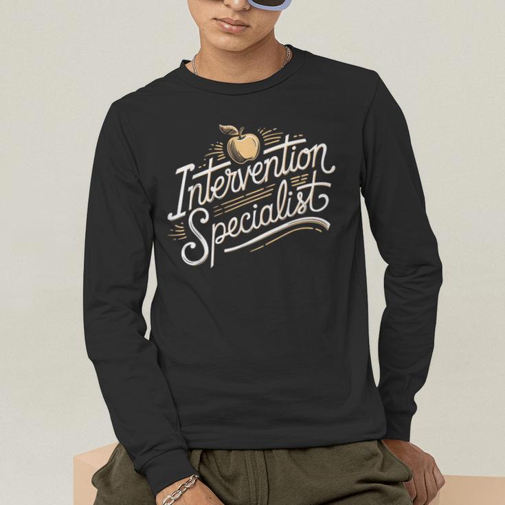 Intervention Teacher Intervention Specialist Men's Long Sleeve T-Shirt, funny gift Intervention Teacher Intervention Specialist Men's Long Sleeve T-Shirt, funny gift