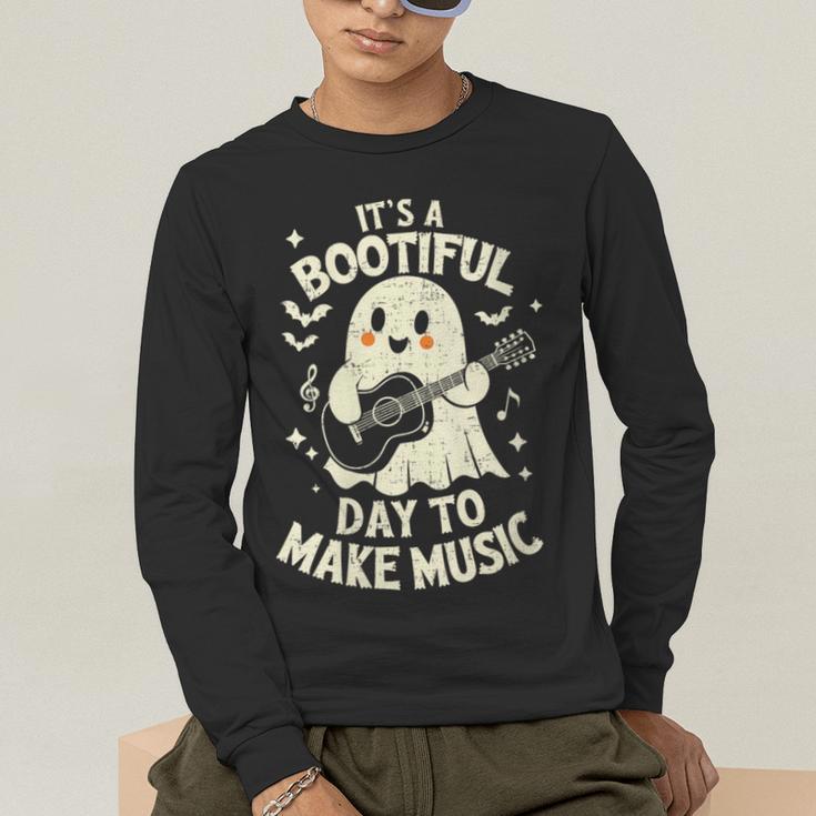 It's A Bootiful Day To Make Music Halloween Music Teacher Men's Long Sleeve T-Shirt, funny gift It's A Bootiful Day To Make Music Halloween Music Teacher Men's Long Sleeve T-Shirt, funny gift