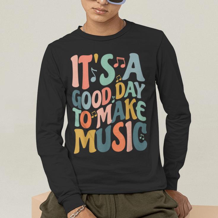 It's A Good Day To Make Music Musician Band Music Teacher Men's Long Sleeve T-Shirt, funny gift It's A Good Day To Make Music Musician Band Music Teacher Men's Long Sleeve T-Shirt, funny gift