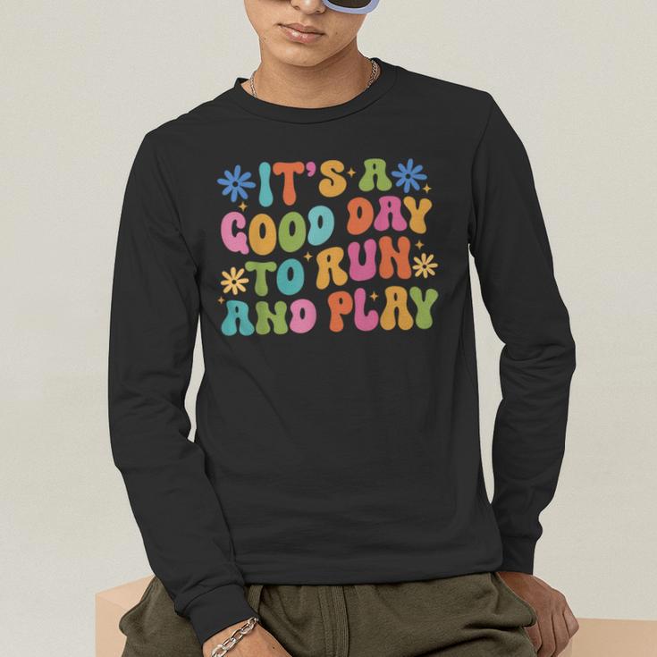 Its A Good Day To Run And Play PE Teacher Physical Education Men's Long Sleeve T-Shirt, funny gift Its A Good Day To Run And Play PE Teacher Physical Education Men's Long Sleeve T-Shirt, funny gift