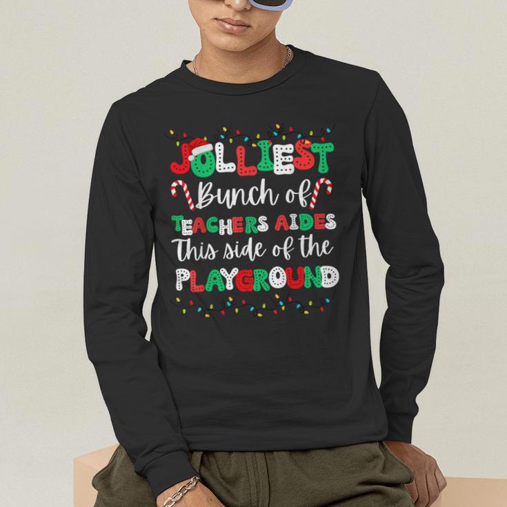 Jolliest Bunch Of Teachers Aides This Side Of The Playground Men's Long Sleeve T-Shirt, funny gift Jolliest Bunch Of Teachers Aides This Side Of The Playground Men's Long Sleeve T-Shirt, funny gift