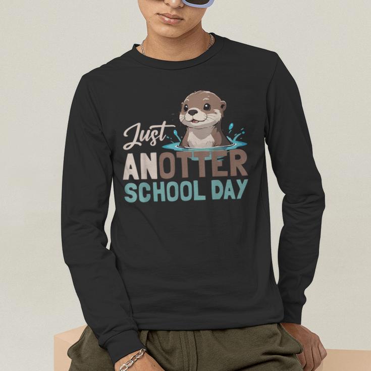 Just Anotter School Day Cute Otter Lover Teacher Student Men's Long Sleeve T-Shirt, funny gift Just Anotter School Day Cute Otter Lover Teacher Student Men's Long Sleeve T-Shirt, funny gift