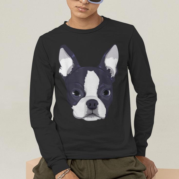 Kids Boston Terrier Dog For Women And Girls Men's Long Sleeve T-Shirt, funny gift