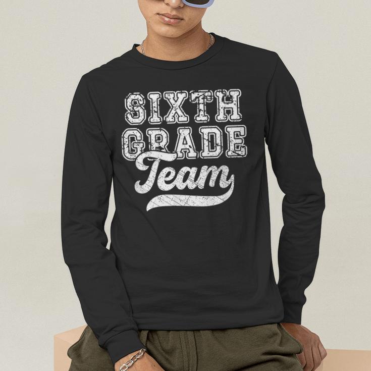 Kids Teacher Sixth Grade Retro Back To School Team 6th Grade Men's Long Sleeve T-Shirt, funny gift Kids Teacher Sixth Grade Retro Back To School Team 6th Grade Men's Long Sleeve T-Shirt, funny gift