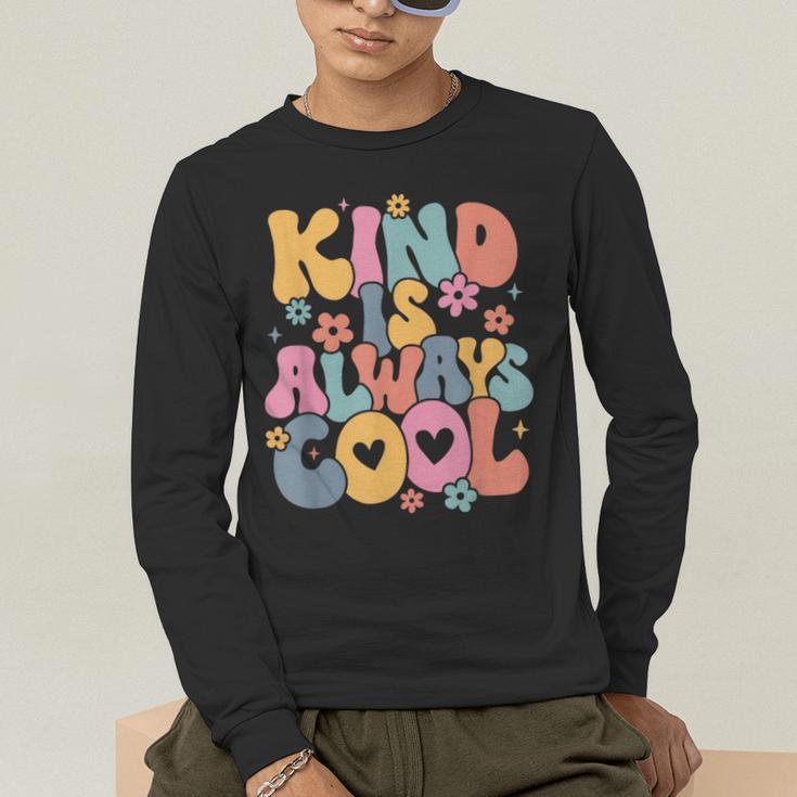 Kind Is Always Cool Groovy Teacher Be Kind Kindness Matters Men's Long Sleeve T-Shirt, funny gift Kind Is Always Cool Groovy Teacher Be Kind Kindness Matters Men's Long Sleeve T-Shirt, funny gift