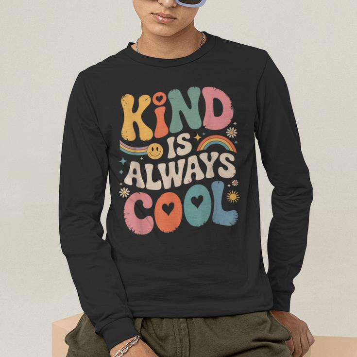 Kind Is Always Cool Teacher Graphic Tees Choose Kindness Men's Long Sleeve T-Shirt, funny gift