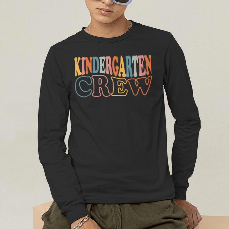 Kinder Crew Kindergarten Teacher First 1st Day Of School Men's Long Sleeve T-Shirt, funny gift Kinder Crew Kindergarten Teacher First 1st Day Of School Men's Long Sleeve T-Shirt, funny gift