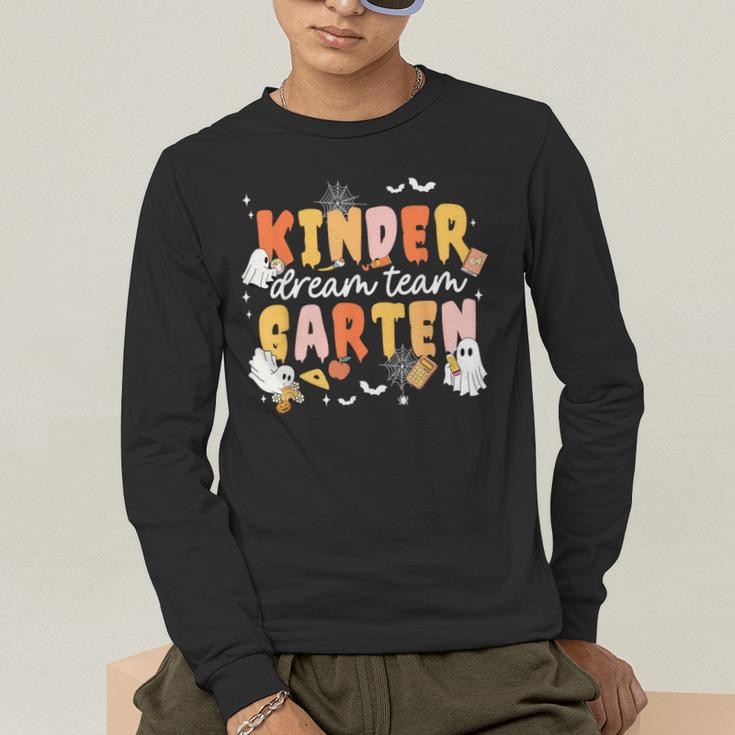 Kindergarten Dream Ghost Team Fall Halloween Spooky Teachers Men's Long Sleeve T-Shirt, funny gift Kindergarten Dream Ghost Team Fall Halloween Spooky Teachers Men's Long Sleeve T-Shirt, funny gift
