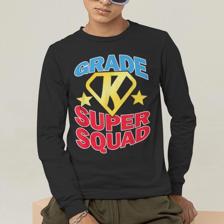 Kindergarten Super Squad Superhero Teacher Team Men Women Girls Kids Men's Long Sleeve T-Shirt, funny gift Kindergarten Super Squad Superhero Teacher Team Men Women Girls Kids Men's Long Sleeve T-Shirt, funny gift