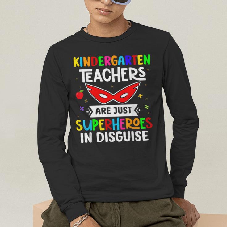 Kindergarten Teachers Are Just Superheroes In Disguise Men's Long Sleeve T-Shirt, funny gift