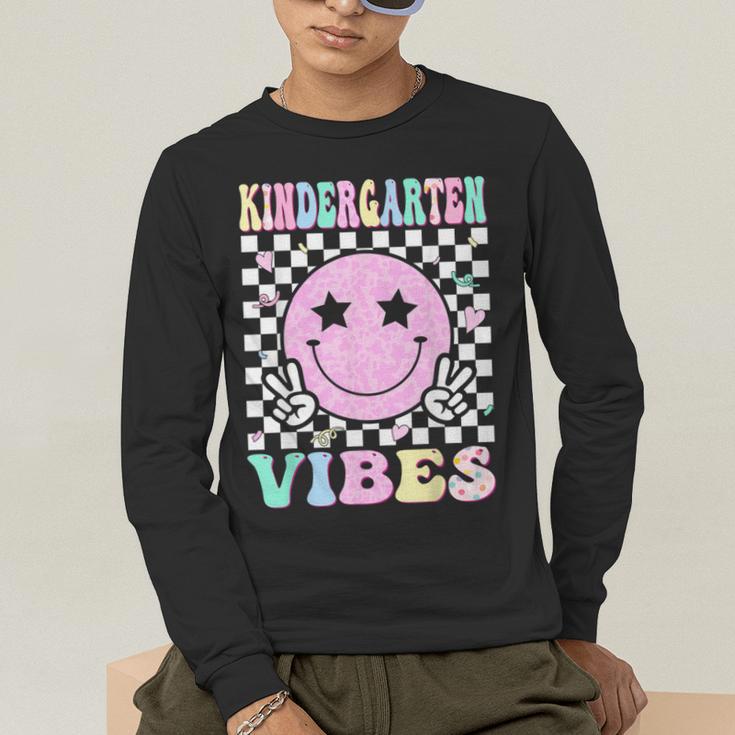 Kindergarten Vibes First Day Of School Kindergarten Teacher Men's Long Sleeve T-Shirt, funny gift Kindergarten Vibes First Day Of School Kindergarten Teacher Men's Long Sleeve T-Shirt, funny gift